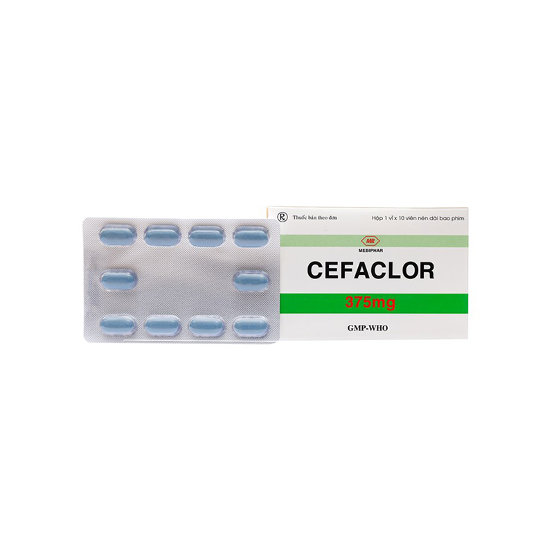 Thuốc kháng sinh Cefaclor 375mg l Hộp 10 viên