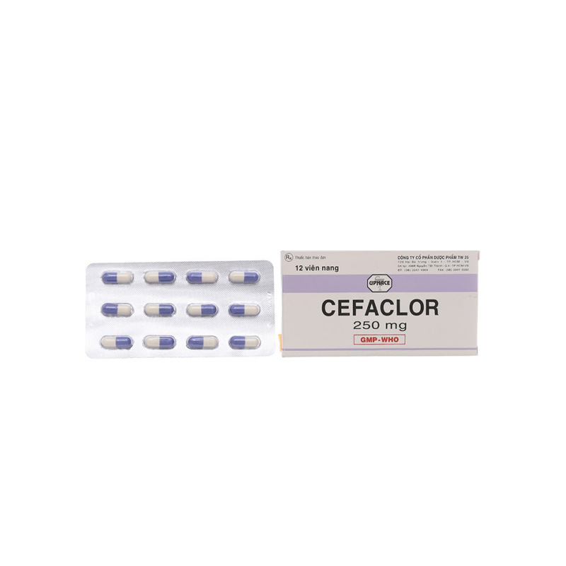 Thuốc kháng sinh Cefaclor 250mg TW25 | Hộp 12 viên