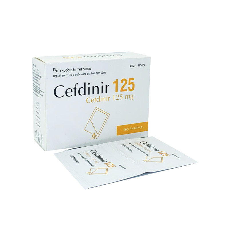 Thuốc kháng sinh Cefdinir 125mg l Hộp 24 gói