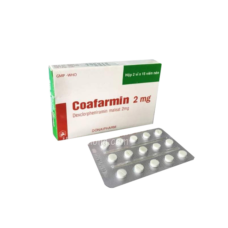 Thuốc chống dị ứng Coafarmin 2mg | Hộp 30 viên