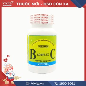 Thuốc bổ sung vitamin B Complex C | Chai 100 viên