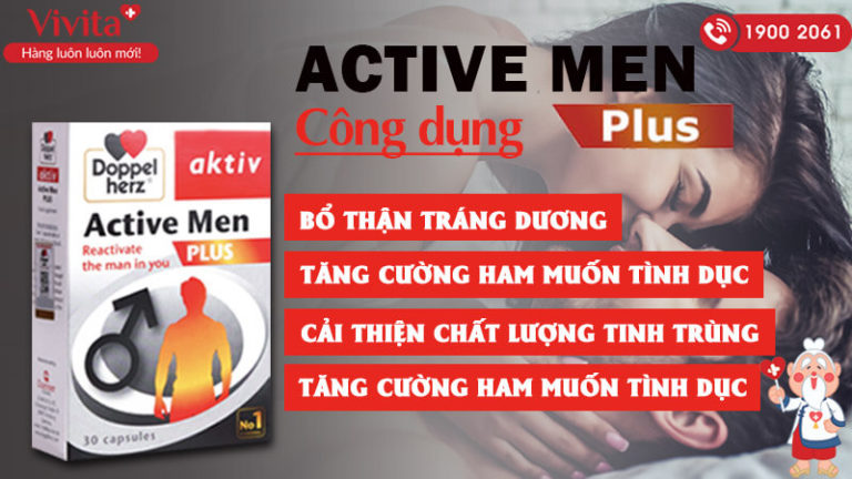 Active Men Plus Tăng Cường Sinh Lý Nam Mới Hộp 30viên
