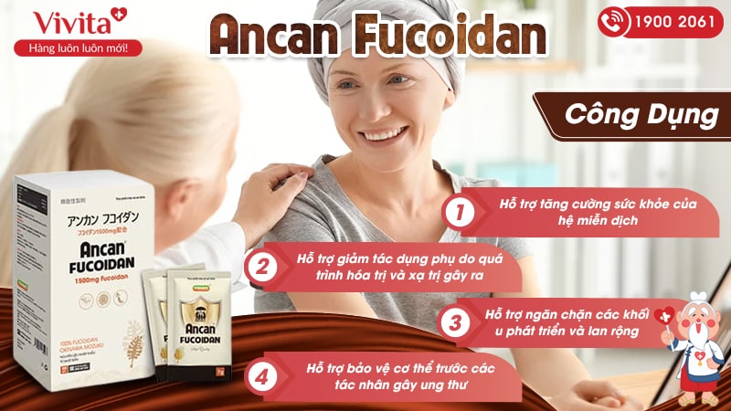 Ancan Fucoidan Hỗ Trợ Cải Thiện Sức Khỏe Cho Người Bị Ung Thư | Hộp 30 Gói
