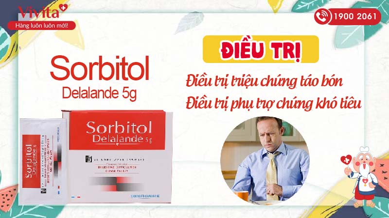 Công dụng của thuốc Sorbitol Delalande 5g