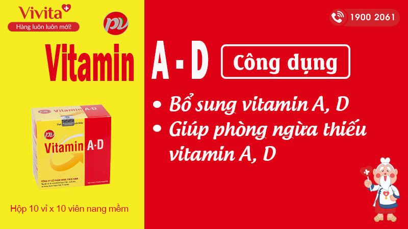 Công dụng Vitamin A-D Phúc Vinh