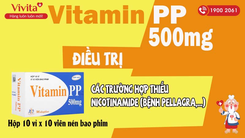 Công dụng Vitamin PP 500mg Mekophar