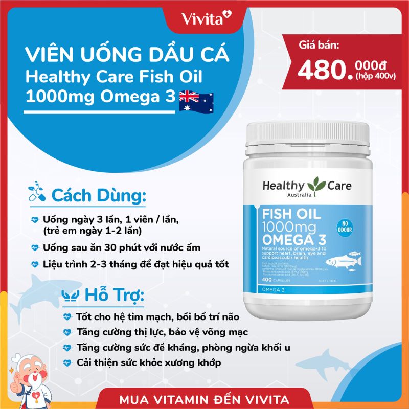 Omega 3 6 9 Healthy Care Hộp 200 Viên Của Úc
