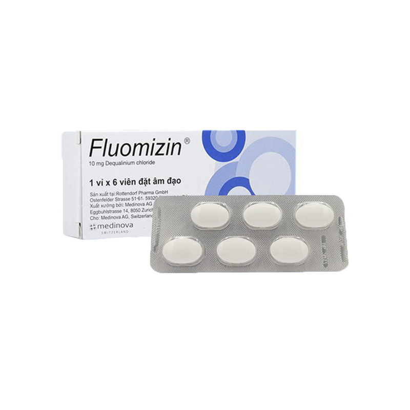 Viên đặt âm đạo trị nấm, nhiễm khuẩn Fluomizin l Hộp 6 viên