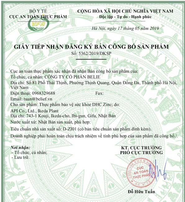 zinc dhc co tot khong