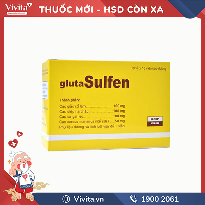 Thuốc uống bổ gan GlutaSulfen | Hộp100 viên