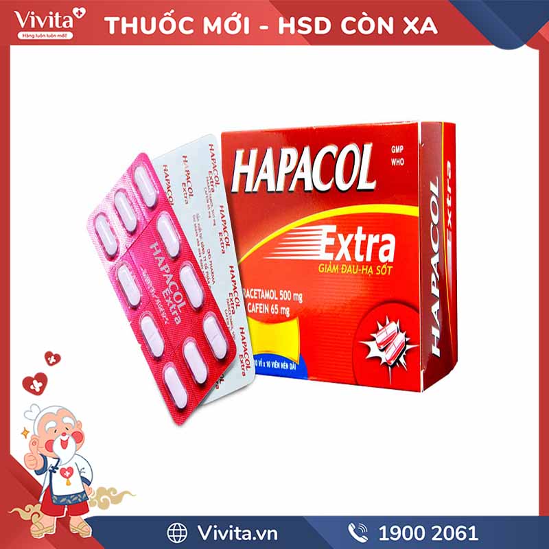 Thuốc giảm đau hạ sốt Hapacol extra 650mg | Hộp 100 viên