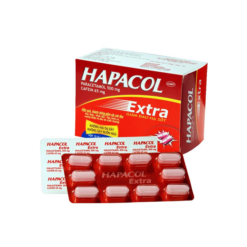 Thuốc giảm đau hạ sốt Hapacol extra 650mg | Hộp 100 viên