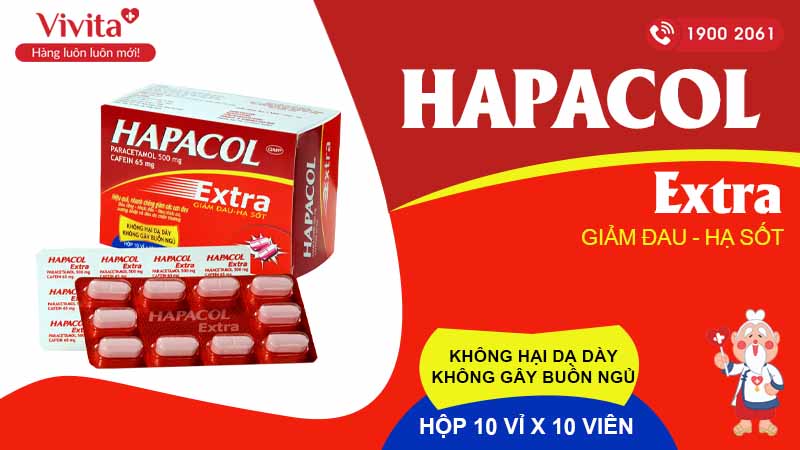 Thuốc giảm đau, hạ sốt Hapacol extra