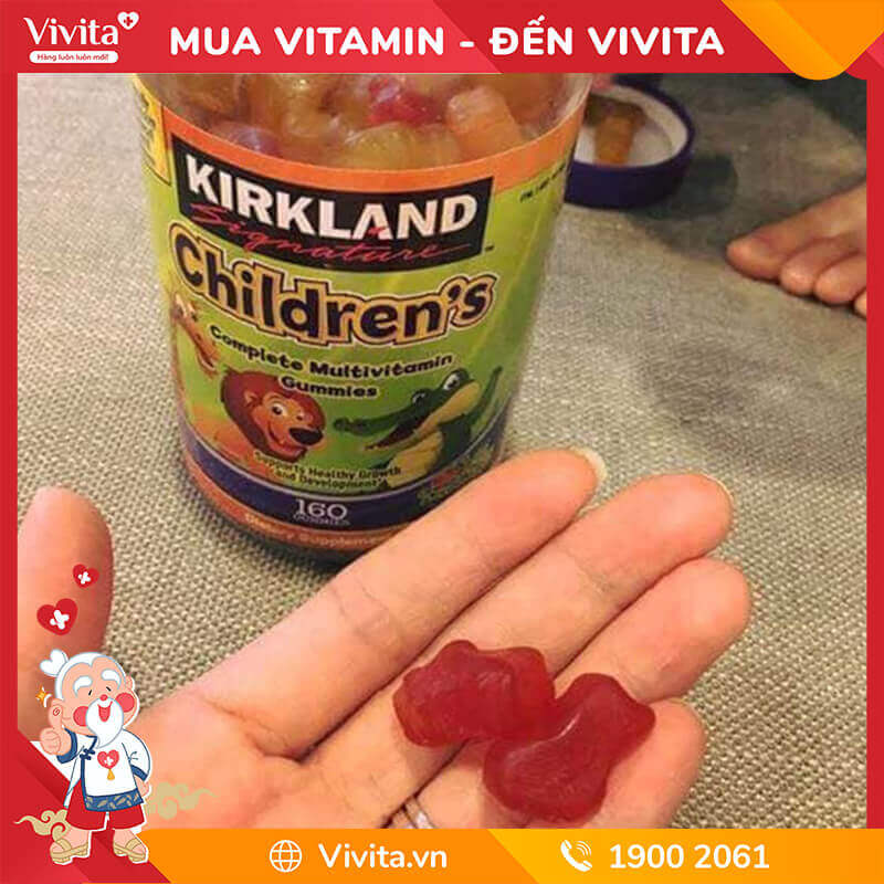Kẹo Dẻo Kirkland Children’s Multivitamin Hỗ Trợ Bổ Sung Vitamin Cho Bé | Hộp 160 Viên