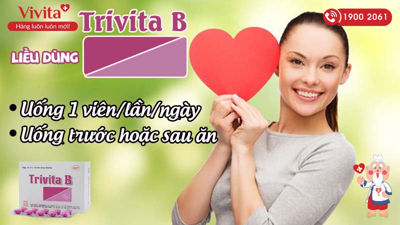 Liều dùng Thuốc bổ sung vitamin B1,B6,B12 Trivita B