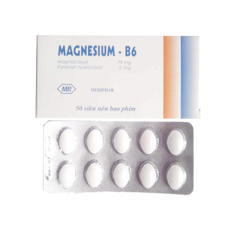 Thuốc Magnesium B6 Mebiphar l Hộp 50 viên