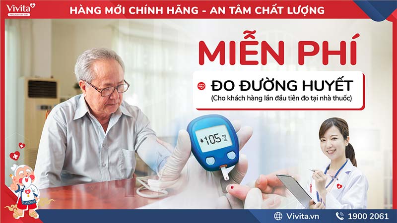 miễn phí do đường huyết cho khách hàng lần đầu tiên đến vivita