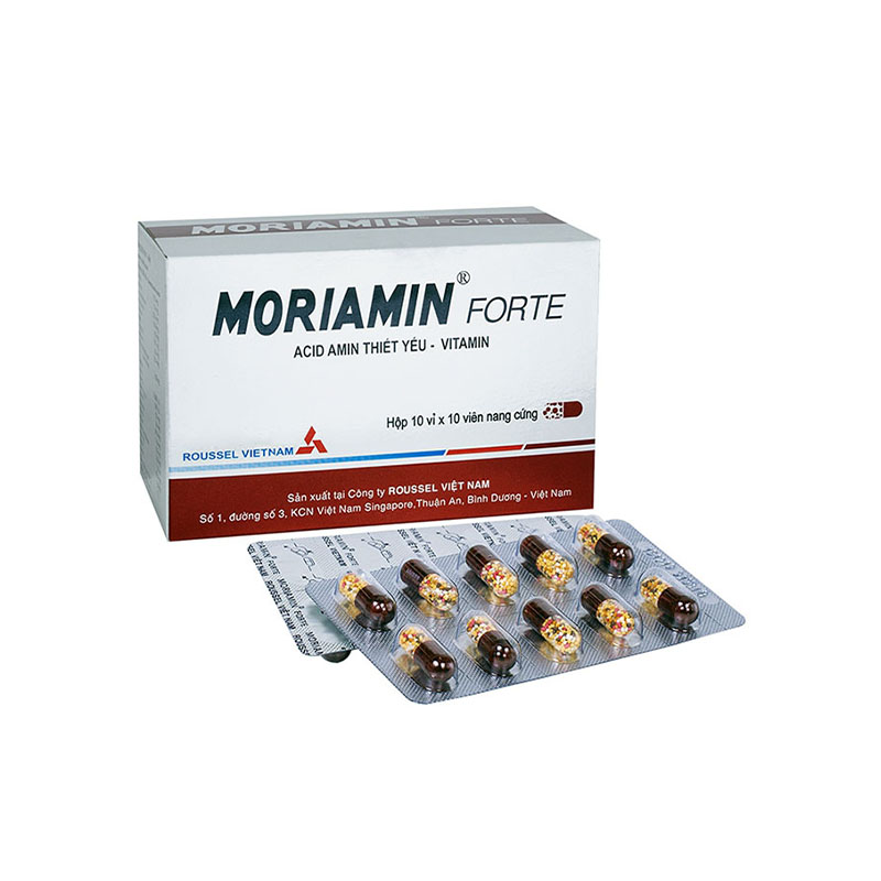 Thuốc bổ sung acid amin, vitamin Moriamin Forte | Hộp 100 viên