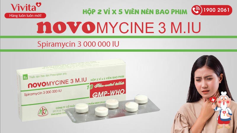 Thuốc kháng sinh novomycine 3M.IU