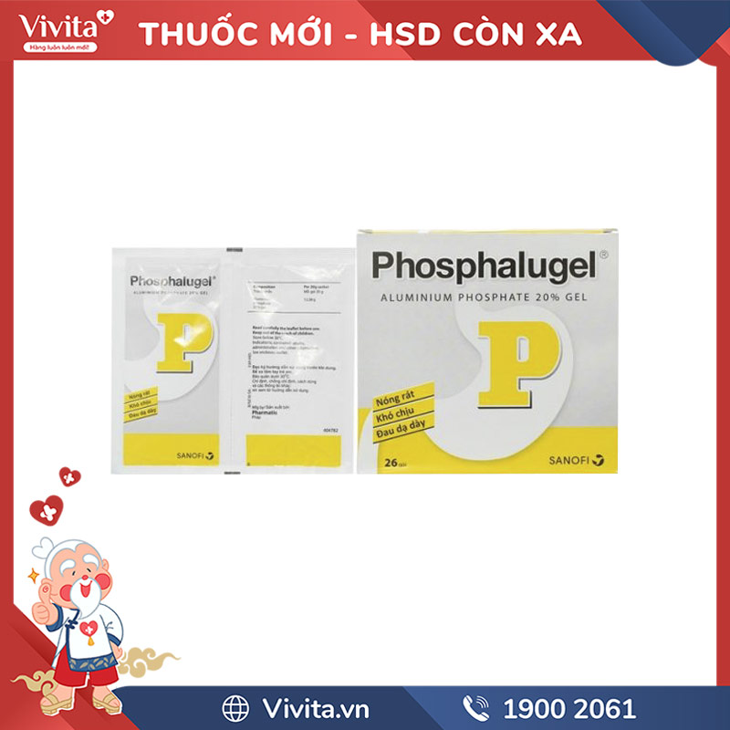Thuốc trị loét dạ dày Phosphalugel l Hộp 26 gói
