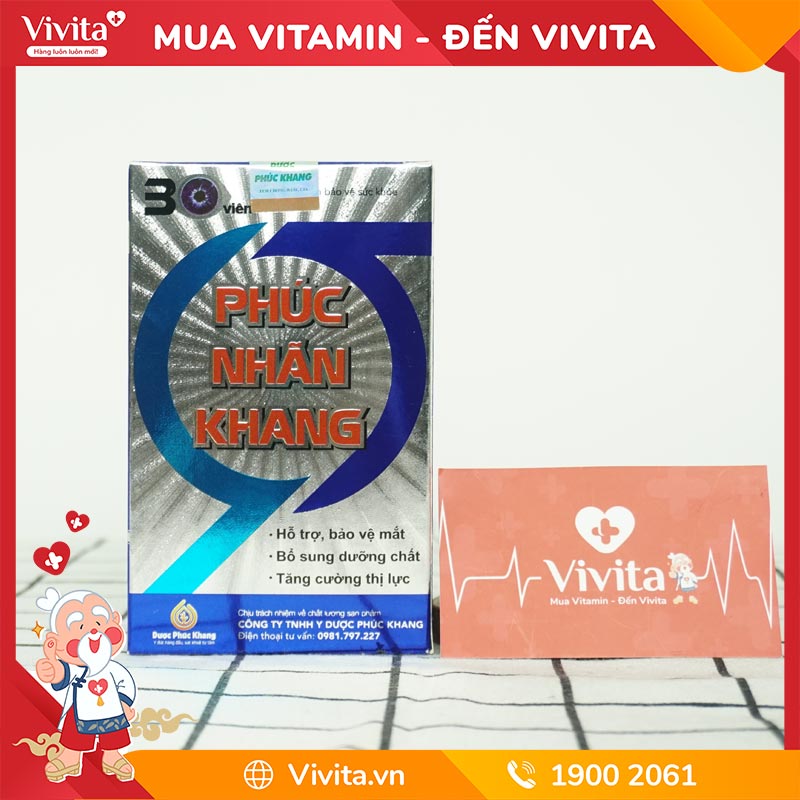 Viên Uống Phúc Nhãn Khang Hỗ Trợ Bảo Vệ Mắt | Hộp 30 viên