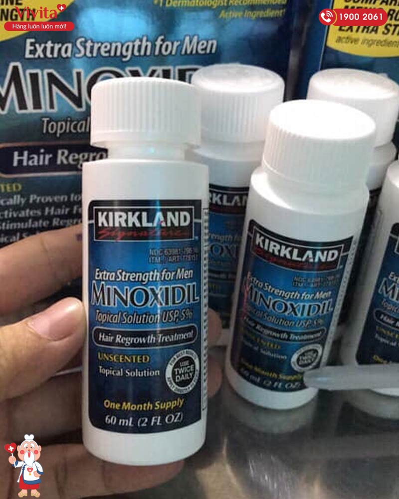 Dung Dịch Kirkland Minoxidil 5% Hỗ Trợ Kích Thích Mọc Tóc Cho Nam Giới Chai 60ml