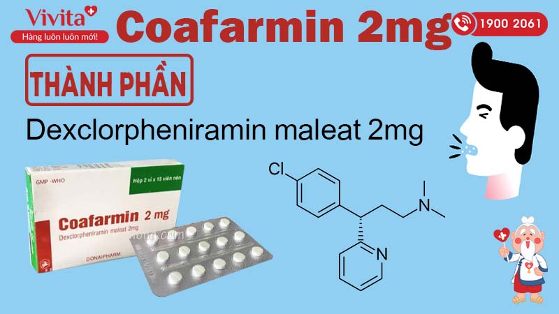 Thành phần Thuốc chốn dị ứng coaframin 2mg