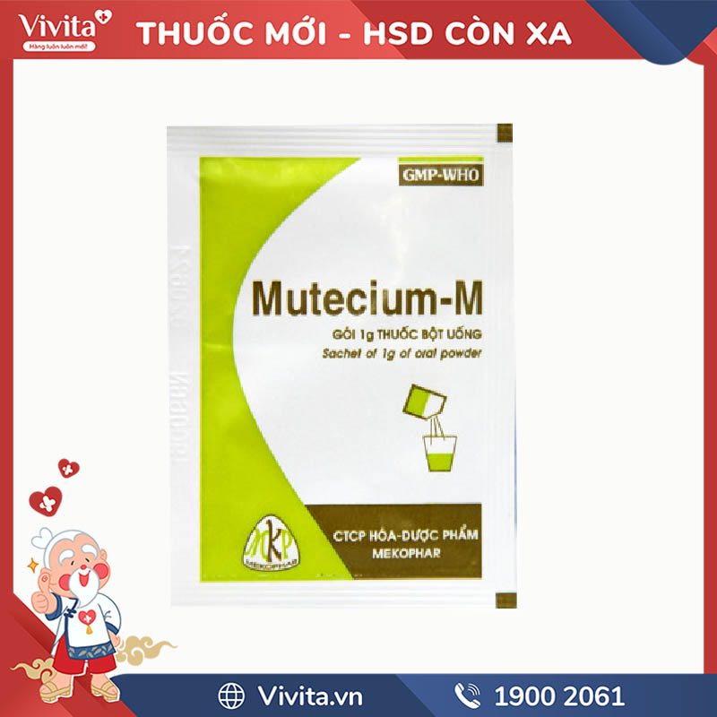 Thuốc chống nôn và buồn nôn Mutecium - M | Hộp 30 gói