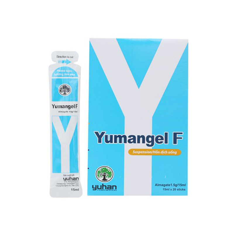 Thuốc trị loét dạ dày, tá tràng Yumangel F | Hộp 20 gói