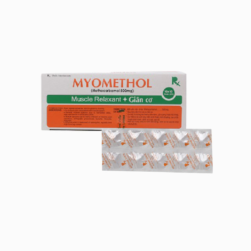 Thuốc giãn cơ Myomethol | Hộp 100 viên