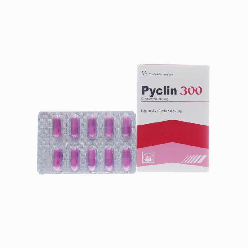 Thuốc kháng sinh trị nhiễm khuẩn Pyclin 300 | Hộp 100 viên