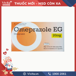 Thuốc trị viêm loét dạ dày Omeprazole EG | Hộp 100 viên