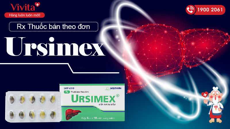 Thuốc trị bệnh gan, mật Ursimex 60 viên