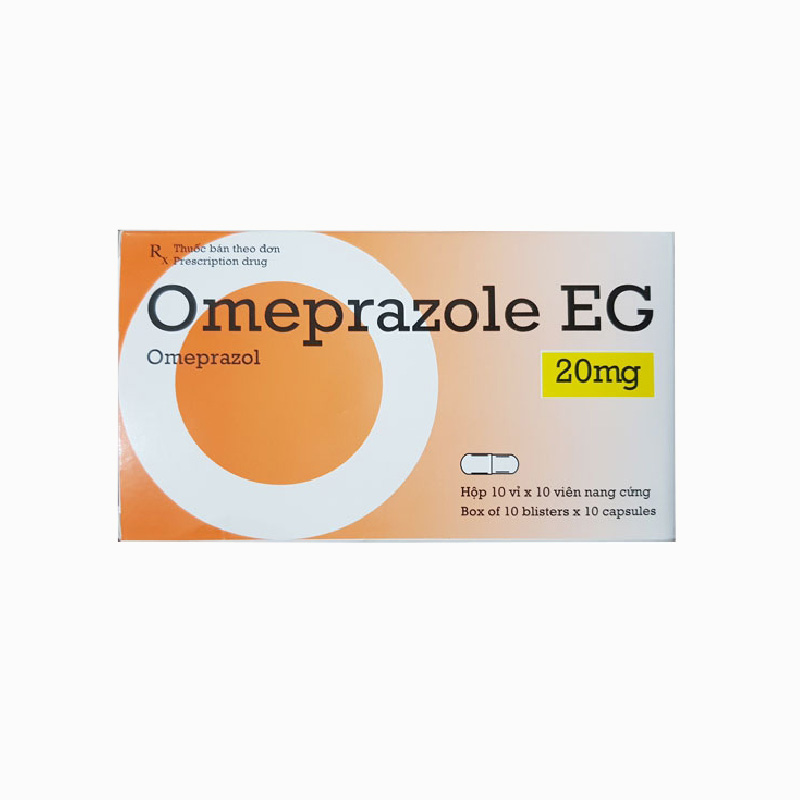 Thuốc trị viêm loét dạ dày Omeprazole EG | Hộp 100 viên