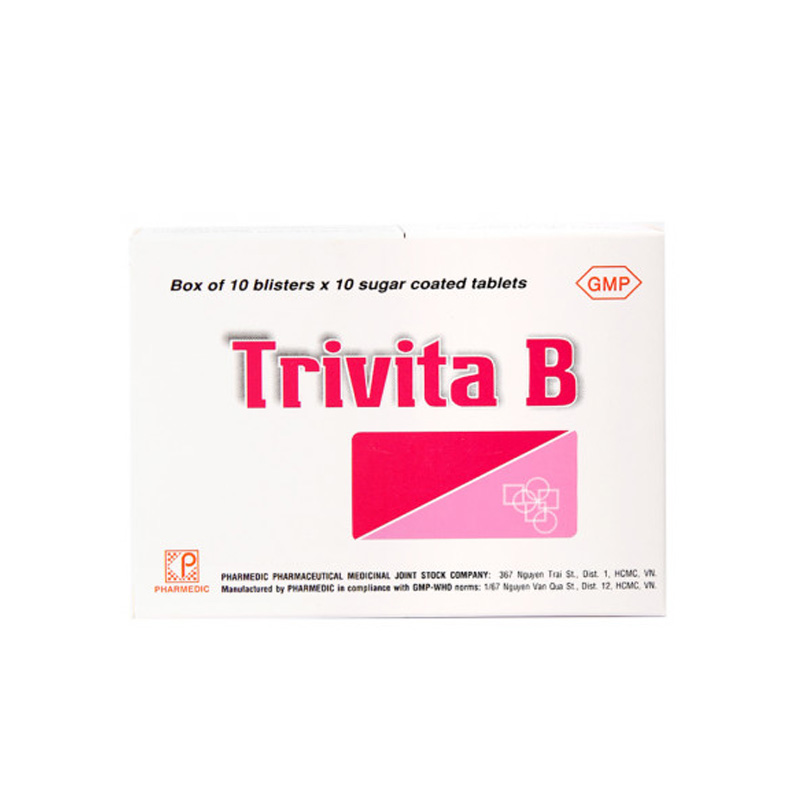 Thuốc bổ sung vitamin B1, B6, B12 Trivita B | Hộp 100 viên