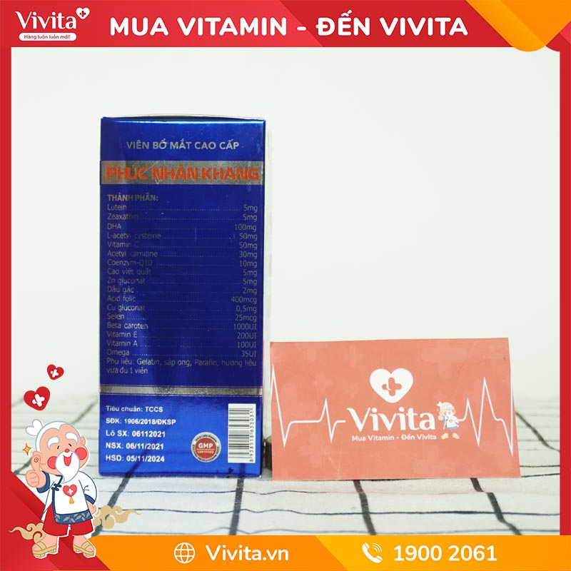 Viên Uống Phúc Nhãn Khang Hỗ Trợ Bảo Vệ Mắt | Hộp 30 viên