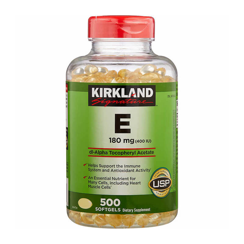 Viên Uống Kirkland Vitamin E Hỗ Trợ Làm Đẹp Da, Tăng Cường Sức Khỏe | Hộp 500 Viên