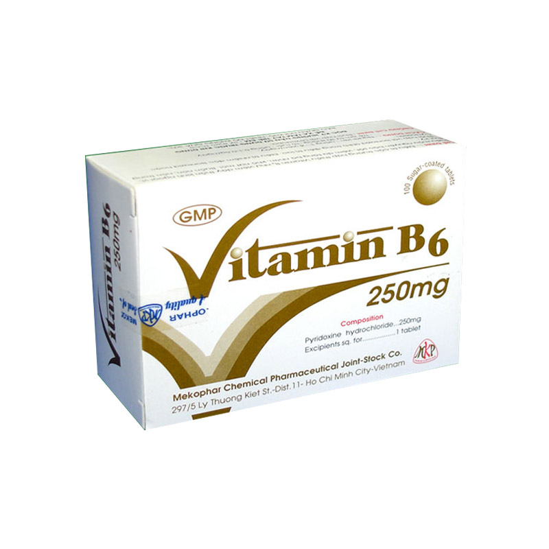 Thuốc bổ sung vitamin B6 250mg Mekophar | Hộp 100 viên