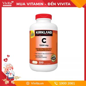 Viên Uống Kirkland Vitamin C 1000mg Hỗ Trợ Tăng Cường Hệ Miễn Dịch | Hộp 500 Viên