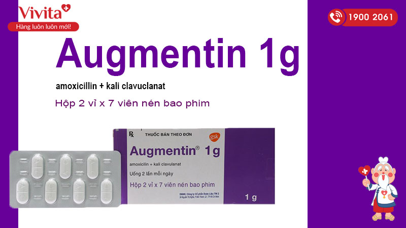 Kháng sinh augmentin 1g