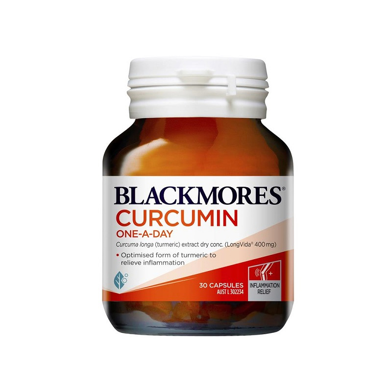 Blackmores Curcumin One-A-Day Hỗ trợ tăng cường chức năng xương khớp và tiêu hóa (Hộp 30 viên)