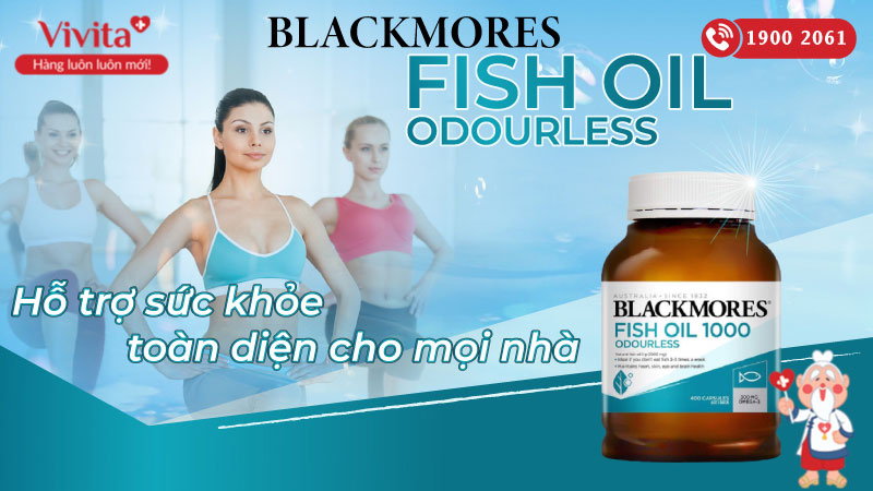Blackmores Odourless Fish Oil Hỗ Trợ Bổ Sung Omega 3 Cho Cơ Thể | Hộp 400 viên