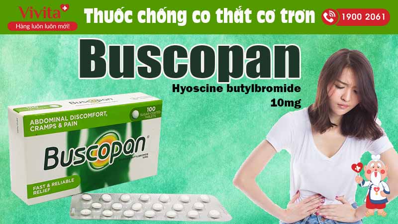 Thuốc chống co thắt cơ trơn Buscopan 10mg