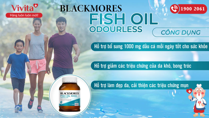 Blackmores Odourless Fish Oil Hỗ Trợ Bổ Sung Omega 3 Cho Cơ Thể | Hộp 400 viên