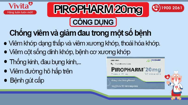 Công dụng của Piropharm 20mg Imexpharm