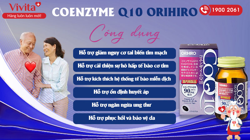 cong dung vien uong Coenzyme Q10 Orihiro