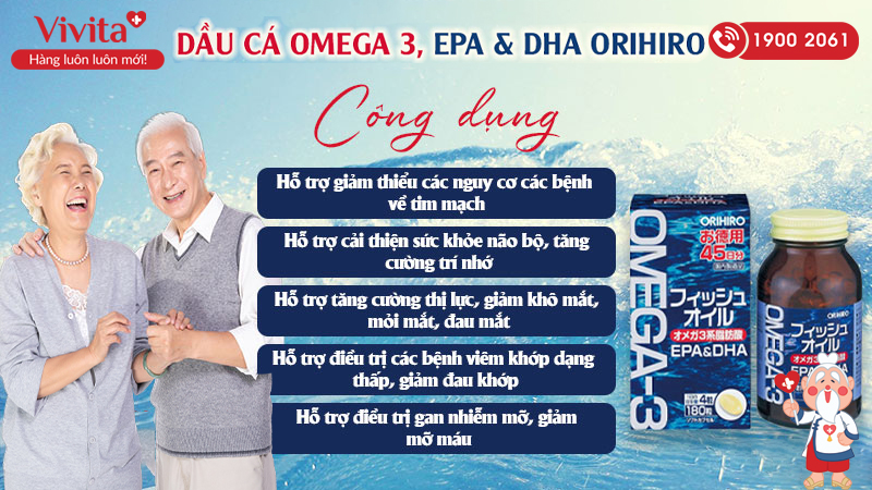 cong dung vien uong bo sung Omega-3 EPA, DHA Orihiro