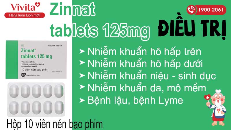 Công dụng Kháng sinh Zinnat tablets 125mg