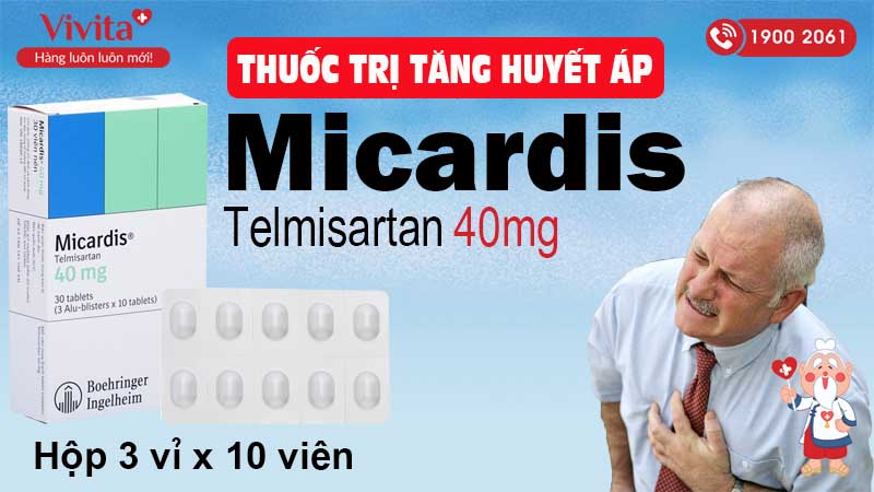 Thuốc trị tăng huyết áp Micardis 40mg