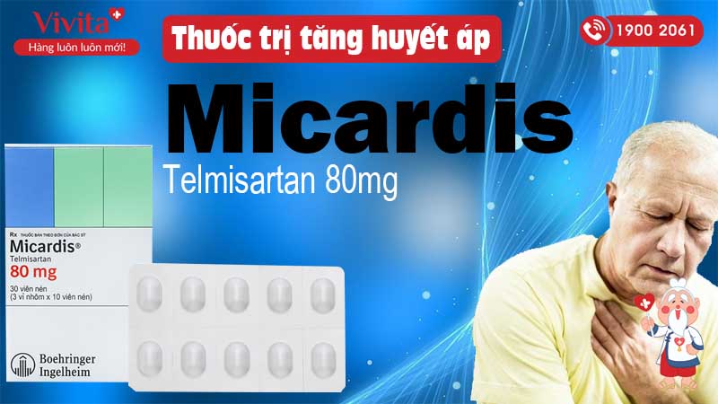 Thuốc điều trị tăng huyết áp micardis 80mg 